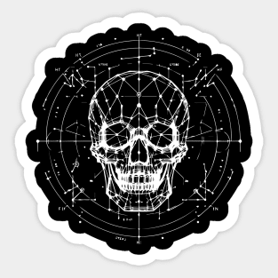 skull lines Sticker